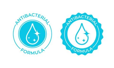 Antibacterial formula vector icon. Antibacterial soap or antiseptic and chemi Stock Illustration