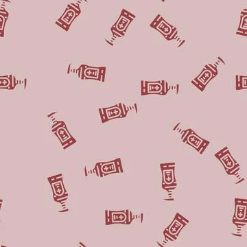 Antibacterial liquid soap glyph vector seamless pattern Stockillustratie