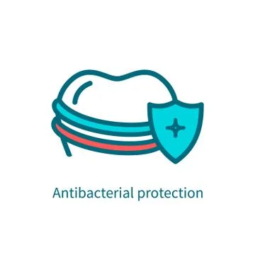 Antibacterial protection of teeth Illustrazione stock