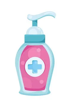 Antibacterial soap bottle Stock Illustration