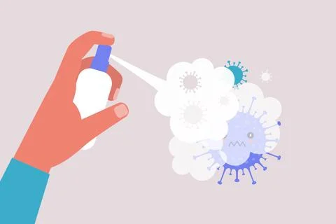 Antibacterial spray Stock Illustration