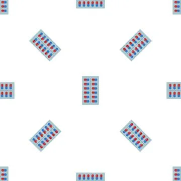 Antibiotic blister pattern seamless vector Stock-Illustration