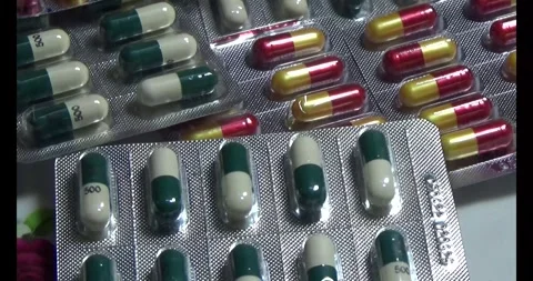 The Antibiotic capsule Stock Footage 295914020