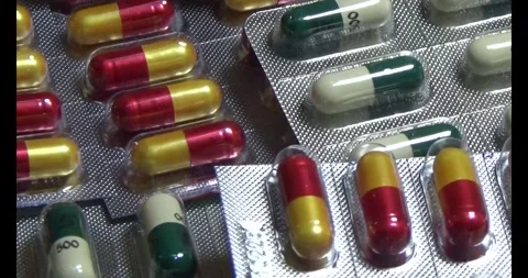 The Antibiotic capsule Video stock 295914075