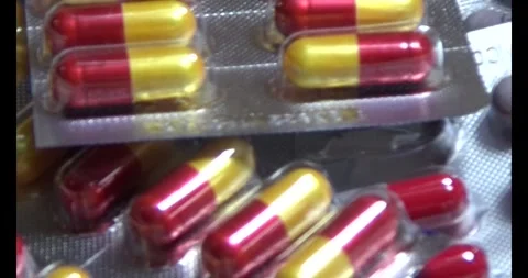 The Antibiotic capsule Stock Footage 295914176