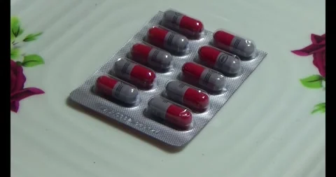 The Antibiotic capsule Stock Footage 295914238