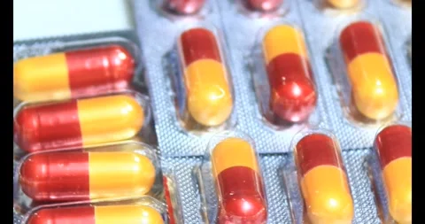 The Antibiotic capsule Stock Footage 295914713