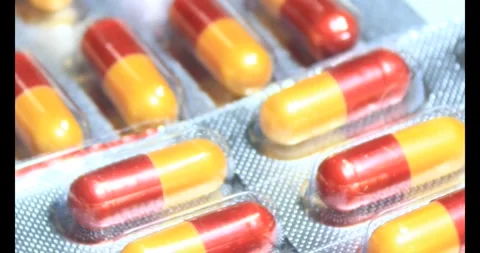 The Antibiotic capsule Stock Footage 295914734