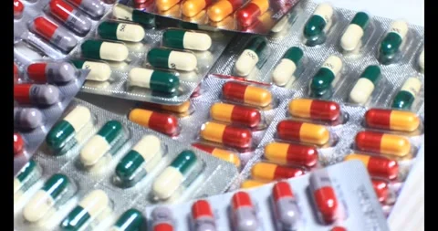 The Antibiotic capsule Stock Footage 295914888