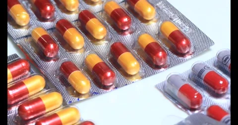 The Antibiotic capsule Stock Footage 295914956