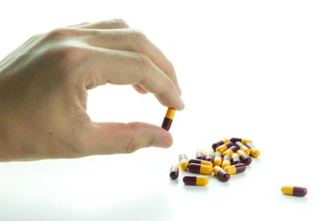 Antibiotic capsules Stock Photos