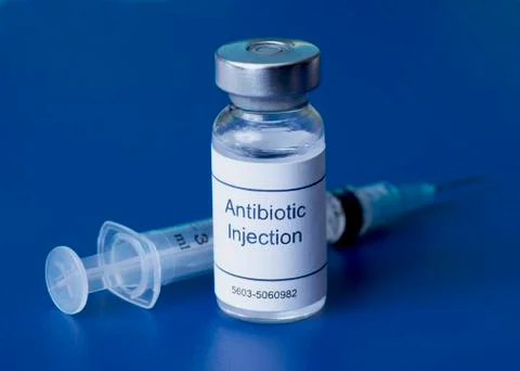 Antibiotic injection Foto stock