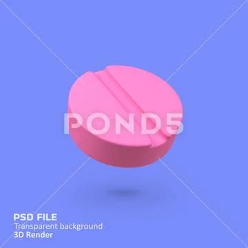 Antibiotic pill isolated 3d render icon illustration PSD Template