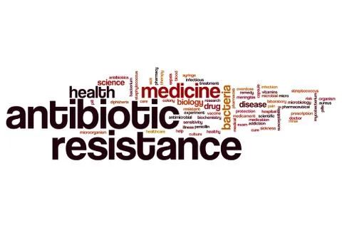 Antibiotic resistance word cloud Illustrazione stock
