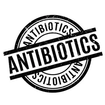 Antibiotics rubber stamp Stock Illustration