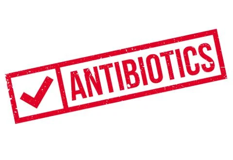 Antibiotics stamp Stock Illustration