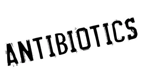 Antibiotics stamp Stock Illustration
