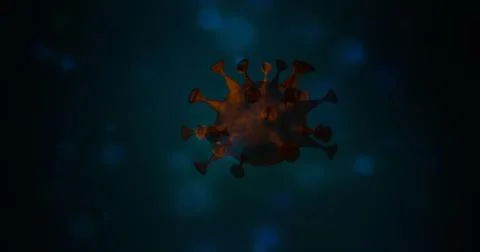 Antibodies attack an alien cell or virus over dark green background. Stock Illustration