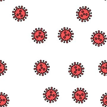 Antibodies attacking virus vector seamless pattern Stock Illustration