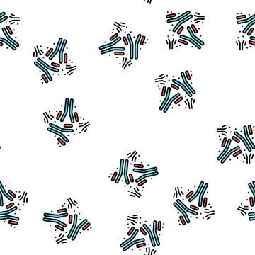 Antibodies of disease vector seamless pattern Illustrazione stock