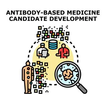 Antibody based medicine candidate developing for therapeutic innovation Stock Illustration