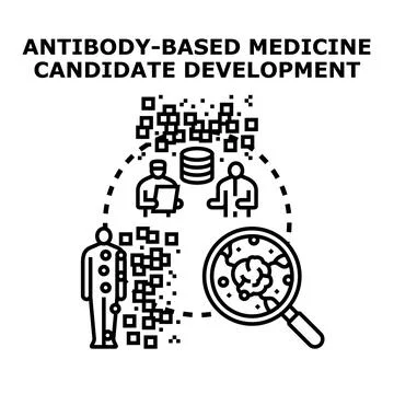 Antibody based medicine candidate developing for therapeutic innovation Stock Illustration