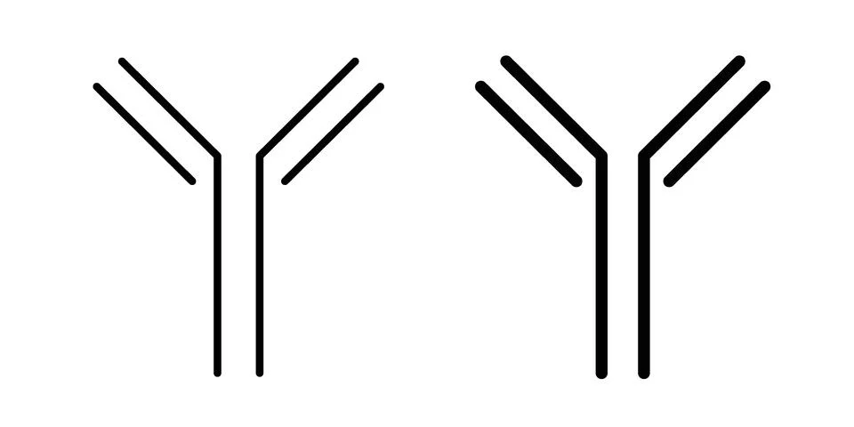 Antibody icon black vector isolated on white Stock Illustration