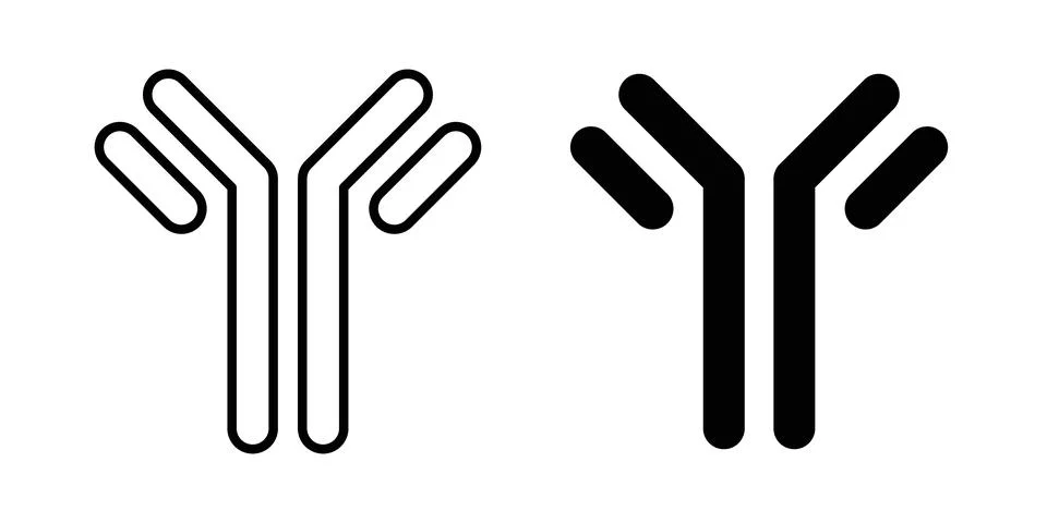 Antibody icon vector symbol graphics Illustrazione stock