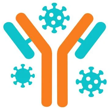 Antibody immune system response icon Stock Illustration