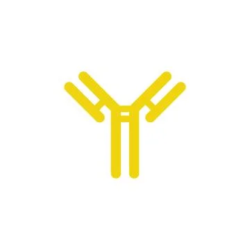 Antibody, immunoglobulin flat icon, vector illustration Stock Illustration