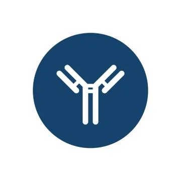 Antibody, immunoglobulin flat icon, vector color illustration Stock Illustration