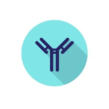 Antibody, immunoglobulin flat icon, vector illustration Stock Illustration