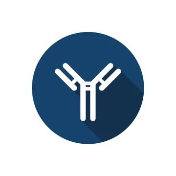 Antibody (immunoglobulin) flat icon, vector color illustration Stock Illustration