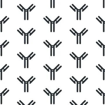 Antibody immunoglobulin seamless pattern, vector illustration Illustrazione stock