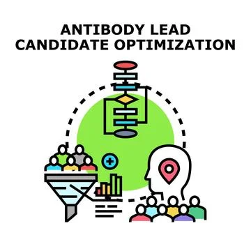 Antibody lead candidate optimizing selecting scientific program イラスト素材