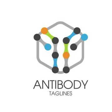 Antibody logo vector Stock Illustration