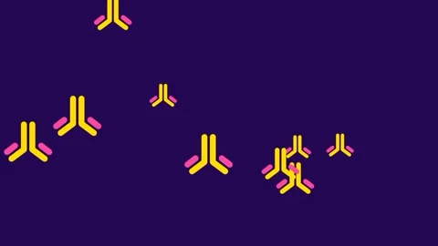 Antibody Molecule Pattern Stock Footage 335639741