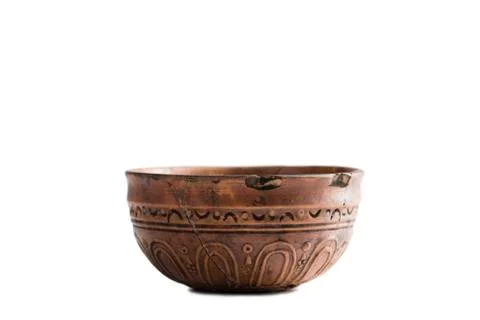 Antic glued bowl. Stock Photos