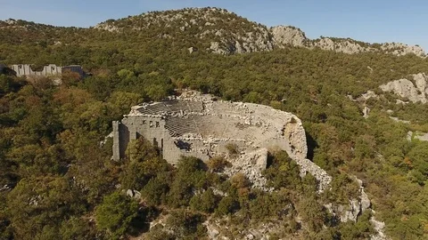Antic town Termessos, Turkey Stock Footage 70025213