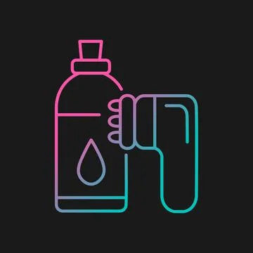 Anticellulite massager gradient vector icon for dark theme 스톡 일러스트