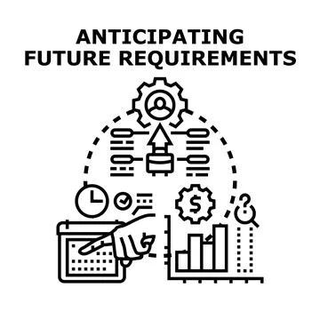 Anticipating future requirements concept vector illustration Stock Illustration