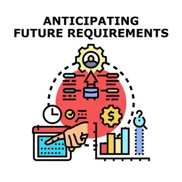 Anticipating future requirements concept vector illustration Stock Illustration