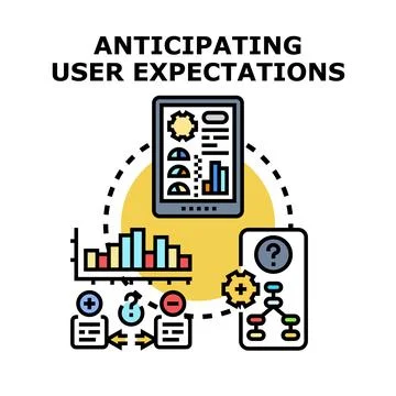 Anticipating user expectations for business development strategy Stock Illustration