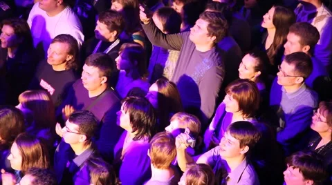 In anticipation of the concert Stock Footage