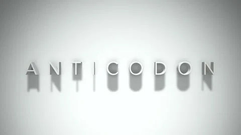 Anticodon 3D title animation with shadows on a white background 動画素材 297384608