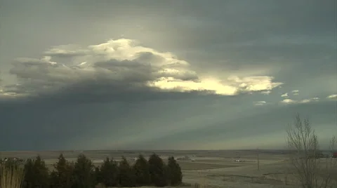 Anticrepuscular Rays Stock Footage 54751925