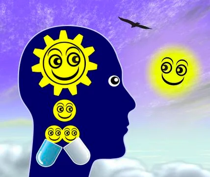 Antidepressant Stock Illustration
