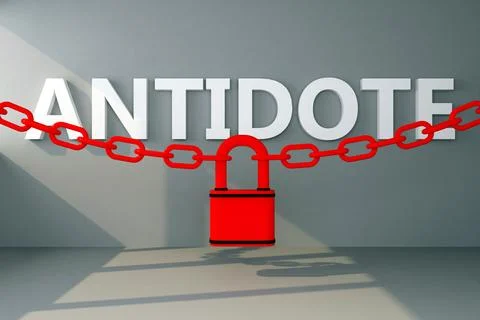 Antidote concept locked up Stock Illustration