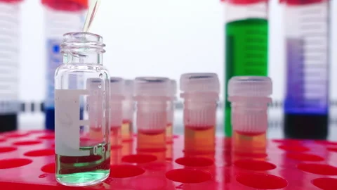 Antidote is introduced into a small vial Stock Footage 241097530