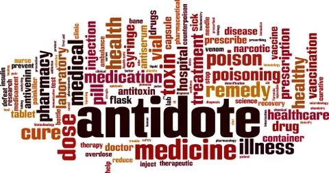 Antidote word cloud Stock Illustration